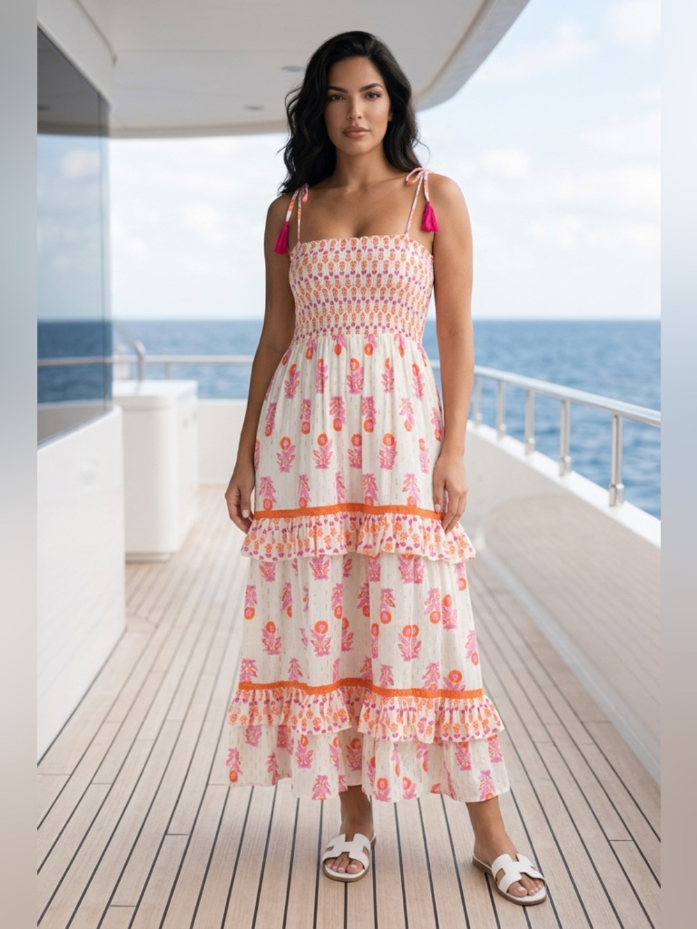 Debbie Katz Tiered Maxi Dress